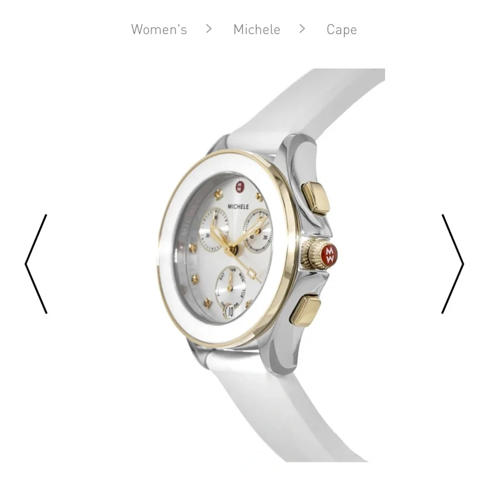 Michele Silver and Gold Watch